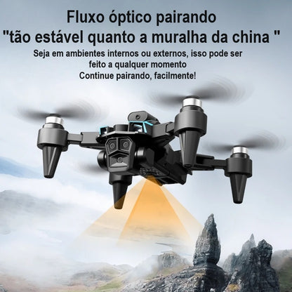 K12 MAX Drone Professional HD Três Câmeras 4K HD
 Fotografia Aérea Sensor  de Obstáculos Motor Brushless WIFI RC Quadricóptero Dobrável